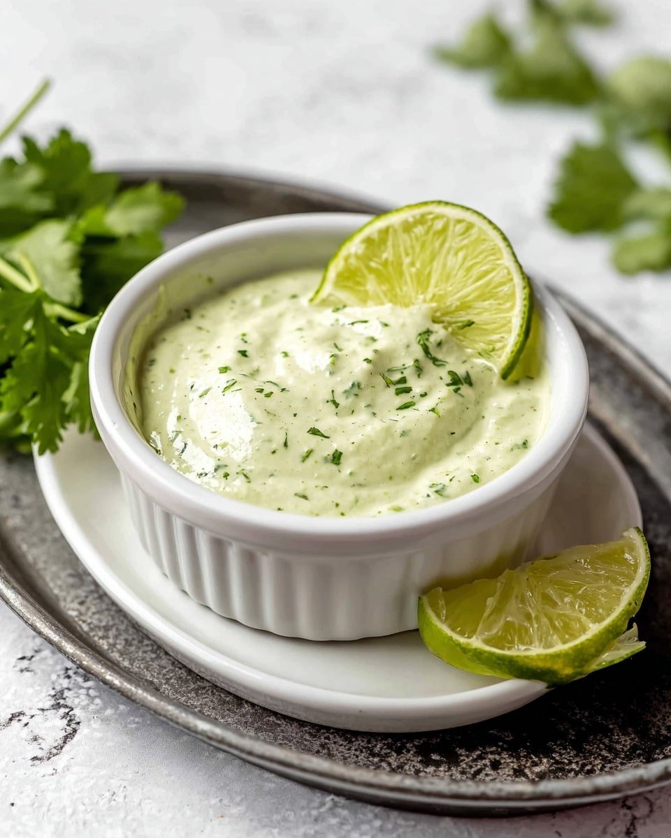 Creamy Garlic Lime Cilantro Sauce Recipe - Recipe Image