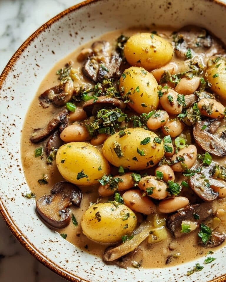 Cozy White Bean Mushroom Stew Recipe