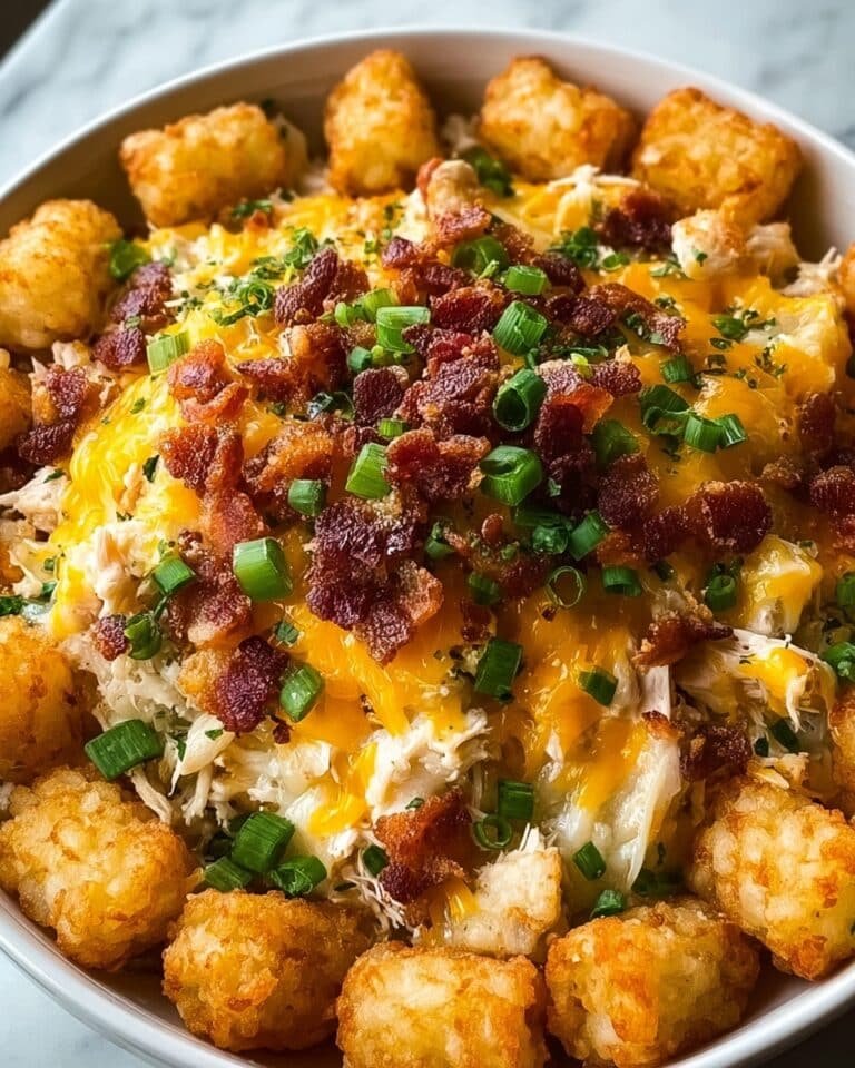 Chicken Bacon Ranch Tater Tot Casserole Recipe