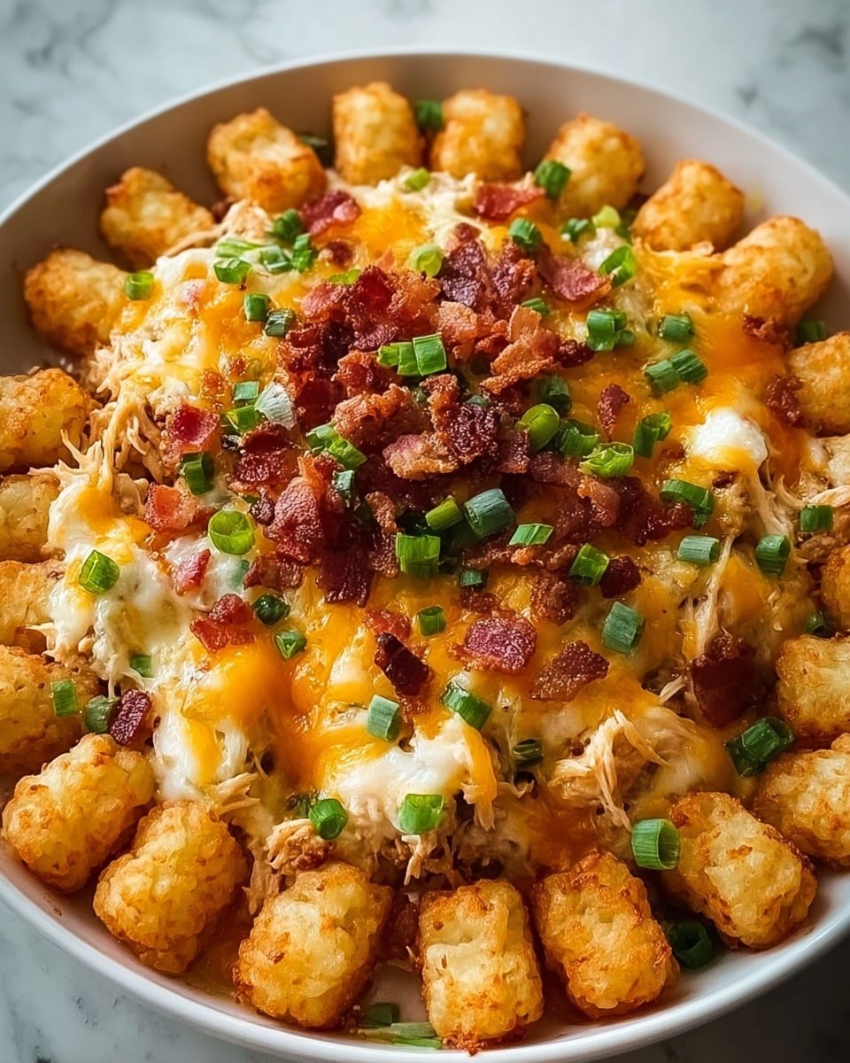 Chicken Bacon Ranch Tater Tot Casserole Recipe - Recipe Image