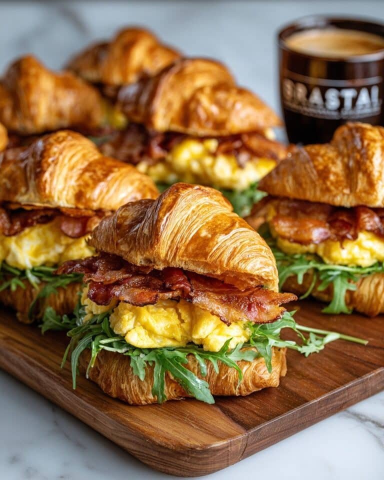 Mustard Croissant Breakfast Sandwiches Recipe