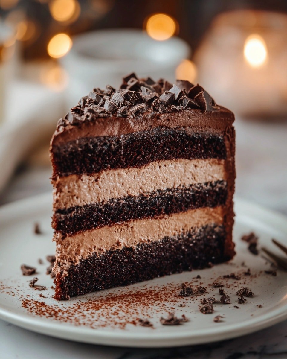 Decadent Chocolate Mousse Cake Recipe - Recipe Image
