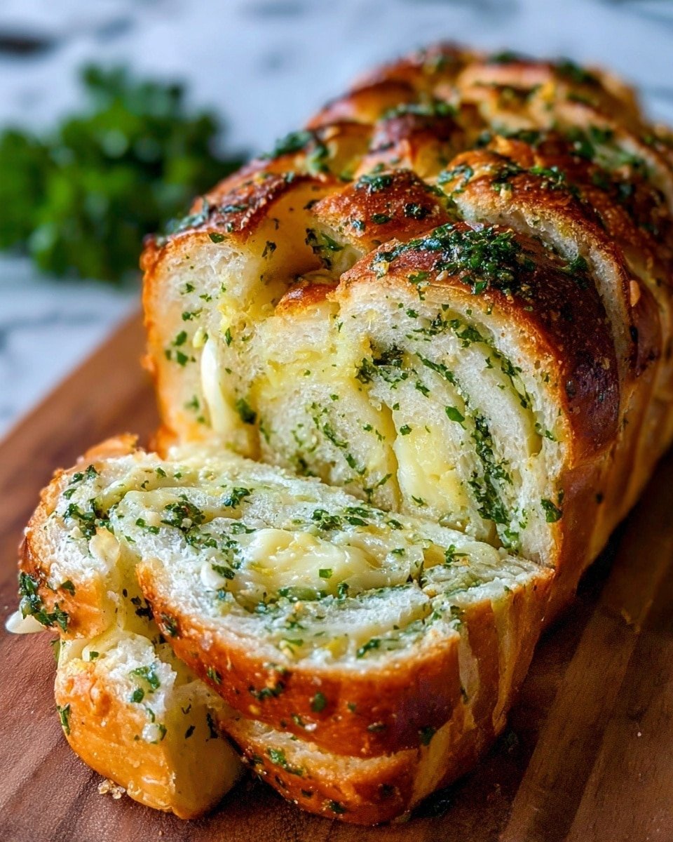 Swirled Garlic Herb and Cheese Bread Recipe - Recipe Image