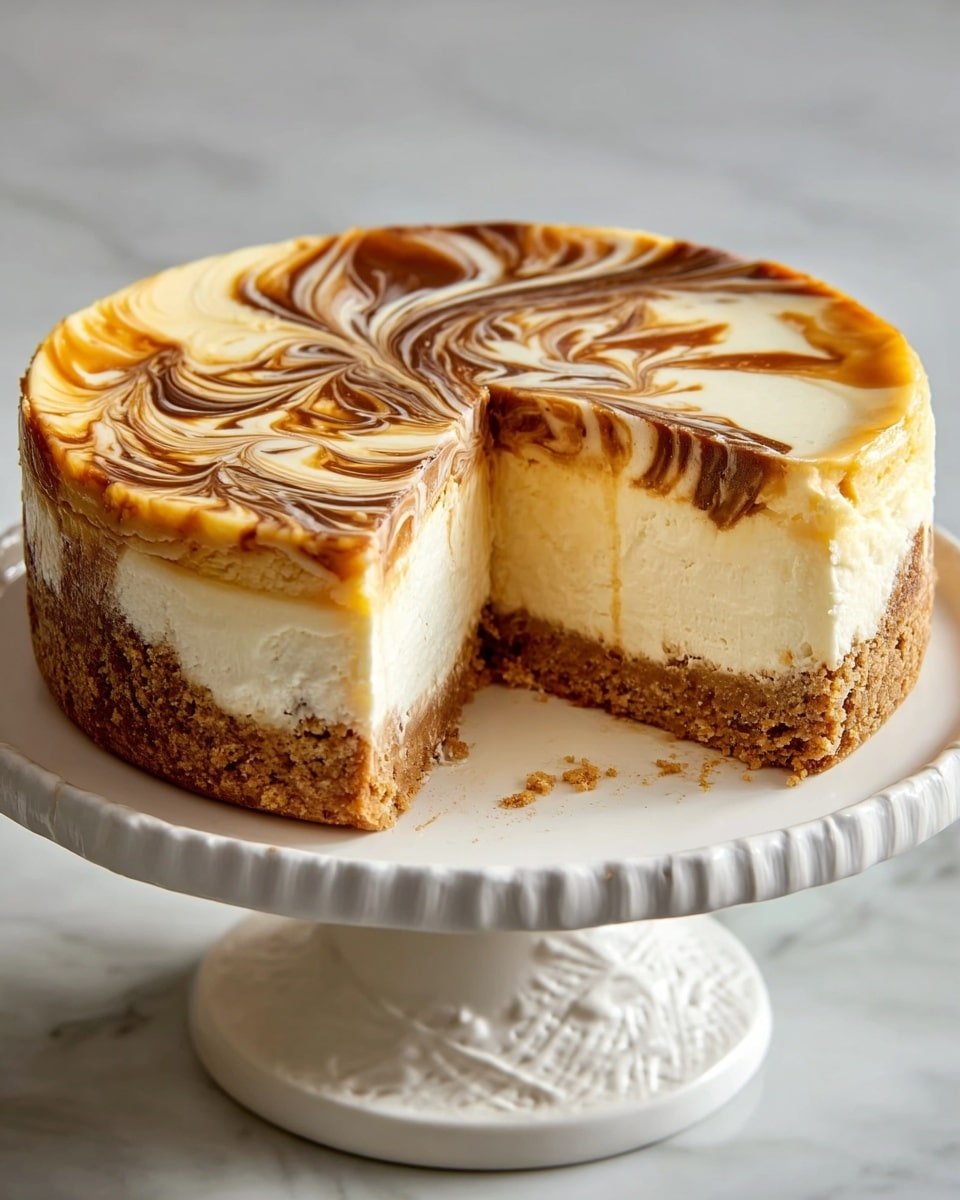 Easy Cheesecake with Pumpkin Swirl Recipe - Recipe Image